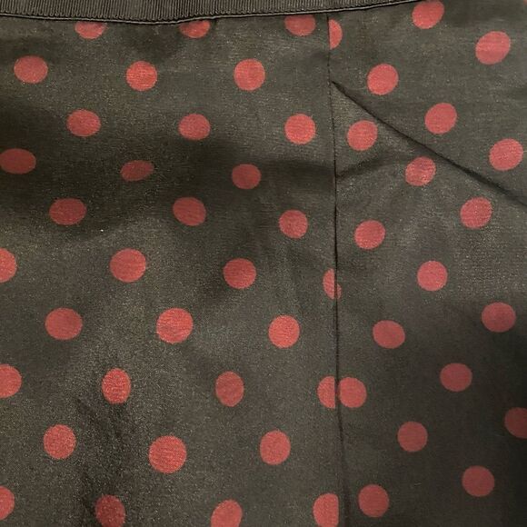 White House Black Market Strapless Elegant Black and Red Polka Dot Dress Size 2 - Picture 15 of 15